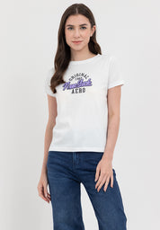 NEW YORK APPLIQUE TEE White