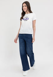 NEW YORK APPLIQUE TEE White