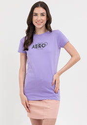 OVERLAPPING LOGO DESIGN TEE Violet Tulip