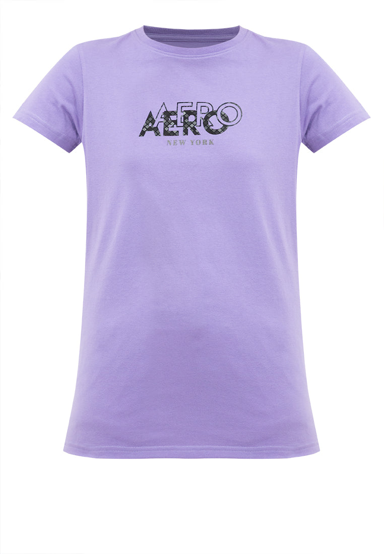OVERLAPPING LOGO DESIGN TEE Violet Tulip