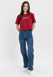 SCRIPT LOGO BOXY TEE Biking Red