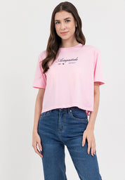 SCRIPT LOGO BOXY TEE Orchid Pink