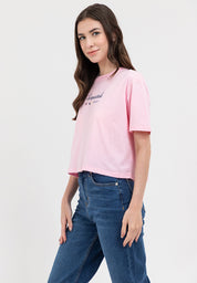 SCRIPT LOGO BOXY TEE Orchid Pink