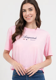 SCRIPT LOGO BOXY TEE Orchid Pink