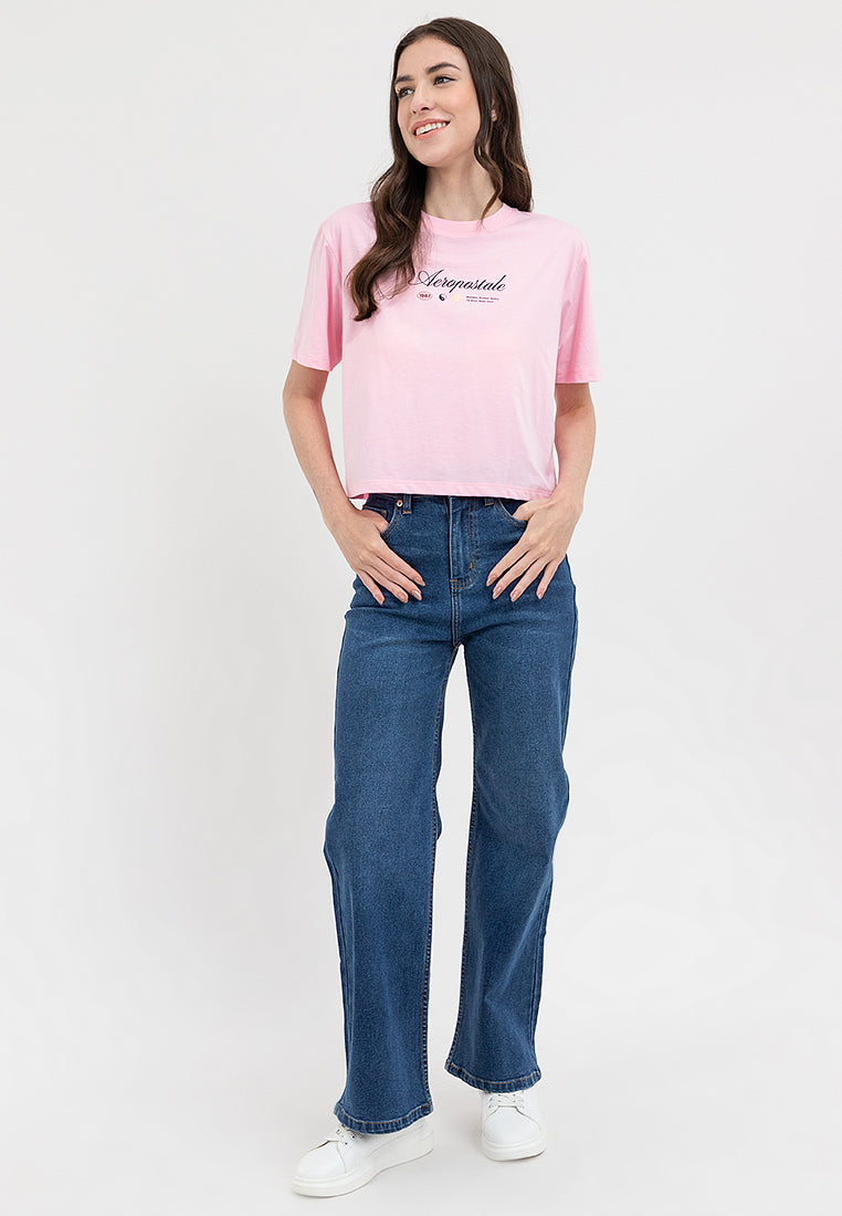 SCRIPT LOGO BOXY TEE Orchid Pink