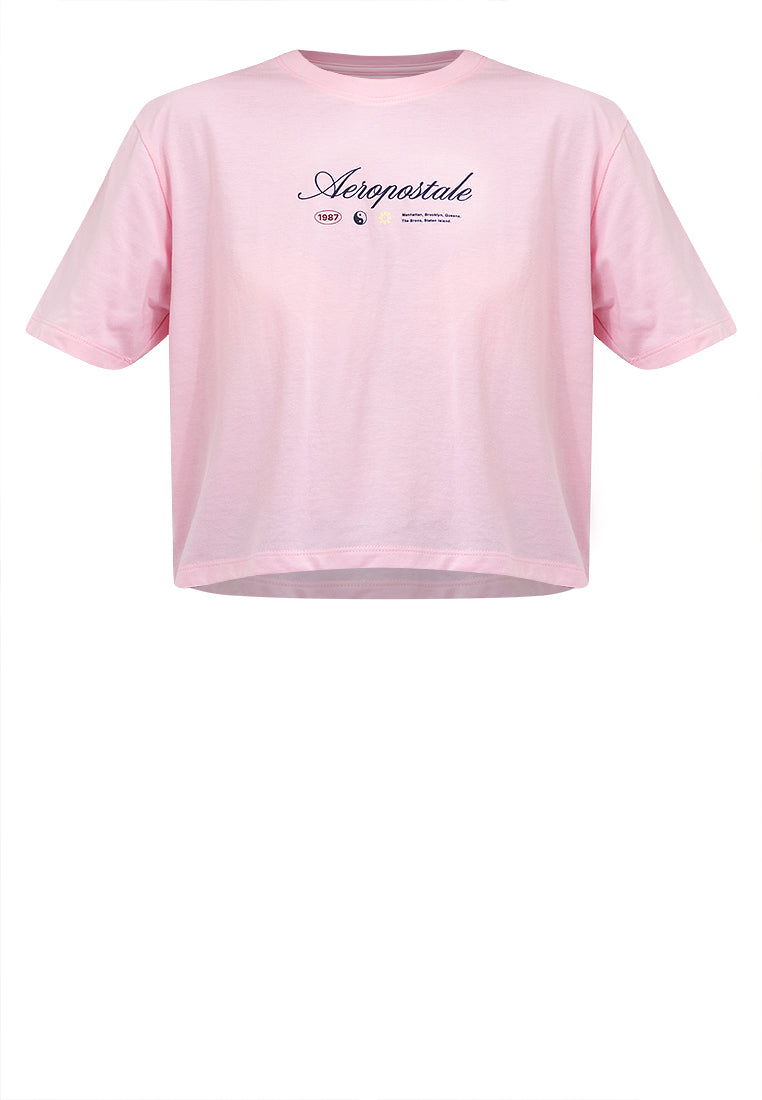 SCRIPT LOGO BOXY TEE Orchid Pink