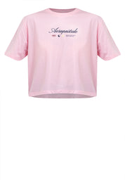 SCRIPT LOGO BOXY TEE Orchid Pink