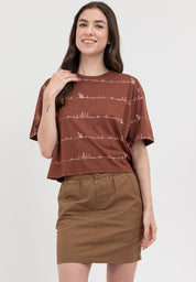 SCRIPT LOGO PATTERN BOXY FIT TEE Fudgesickle