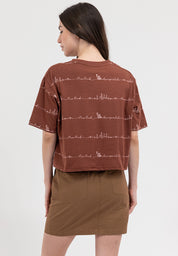 SCRIPT LOGO PATTERN BOXY FIT TEE Fudgesickle