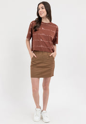 SCRIPT LOGO PATTERN BOXY FIT TEE Fudgesickle