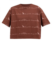 SCRIPT LOGO PATTERN BOXY FIT TEE Fudgesickle