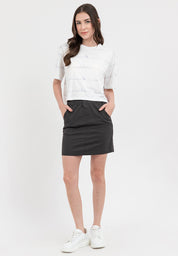 SCRIPT LOGO PATTERN BOXY FIT TEE White
