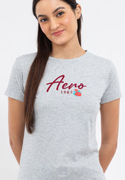 APPLIQUE LOGO AND MINI FLORAL GRAPHIC TEE