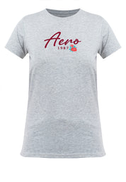 APPLIQUE LOGO AND MINI FLORAL GRAPHIC TEE