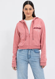 FLOCKING LOGO ZIP UP HOODIE