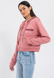 FLOCKING LOGO ZIP UP HOODIE