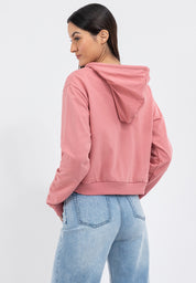 FLOCKING LOGO ZIP UP HOODIE