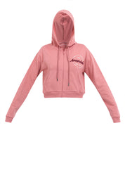 FLOCKING LOGO ZIP UP HOODIE