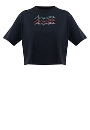 EMBROIDERED LOGO BOXY TEE