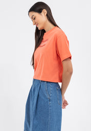EMBROIDERED LOGO BOXY TEE