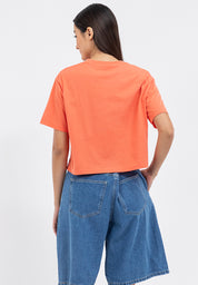 EMBROIDERED LOGO BOXY TEE
