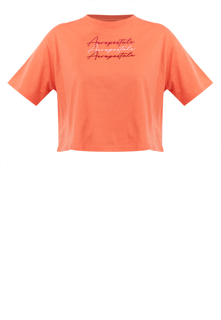 EMBROIDERED LOGO BOXY TEE