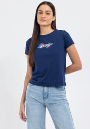 FLORAL AND LOGO TEE