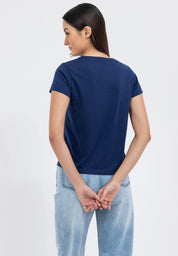 FLORAL AND LOGO TEE