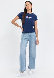 FLORAL AND LOGO TEE