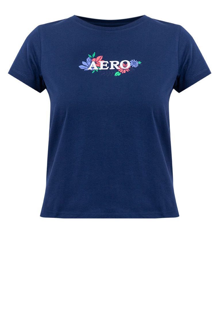 FLORAL AND LOGO TEE
