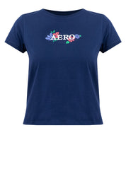 FLORAL AND LOGO TEE