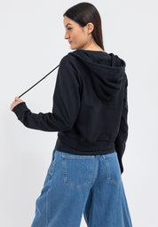 FLOCKING LOGO ZIP UP HOODIE