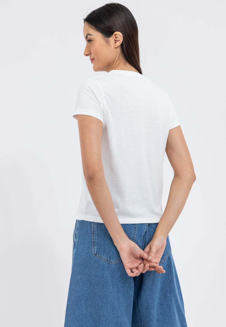 FLORAL AND LOGO TEE