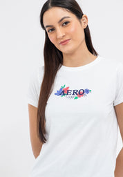 FLORAL AND LOGO TEE