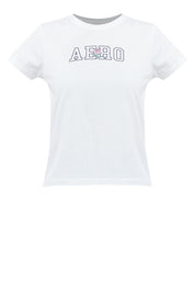 LOGO AND ROSE GRAPHIC TEE