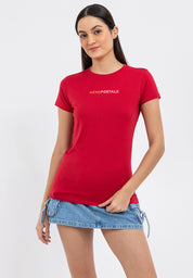 TWO-TONED LOGO TEE