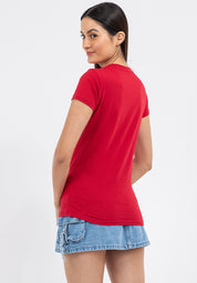 TWO-TONED LOGO TEE
