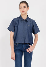 Chambray Short Sleeve Top