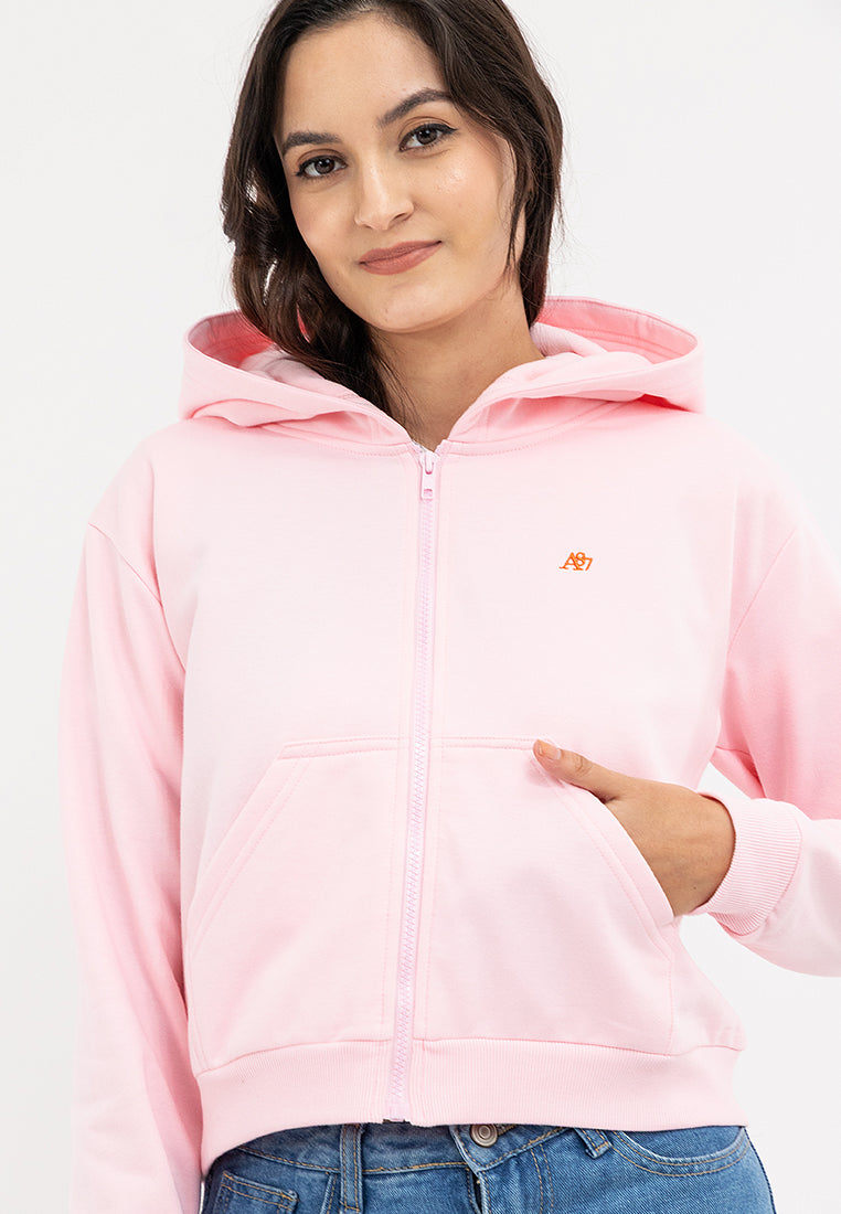 Semi Crop Zip Up Hoodie