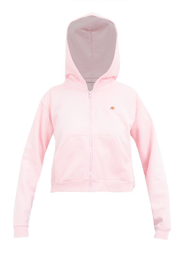 Semi Crop Zip Up Hoodie