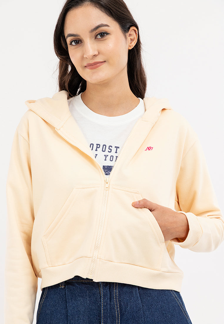 Semi Crop Zip Up Hoodie