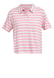 Striped Boxy Polo Shirt