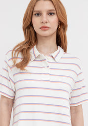 Striped Boxy Polo Shirt