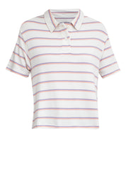 Striped Boxy Polo Shirt