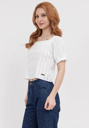 Square Neck Puff Sleeve Top