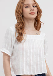 Square Neck Puff Sleeve Top