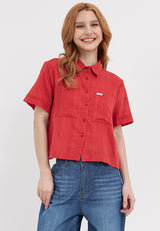 Button Down Short Sleeve Top