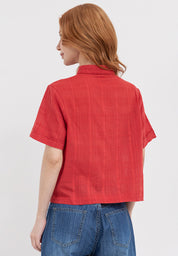 Button Down Short Sleeve Top