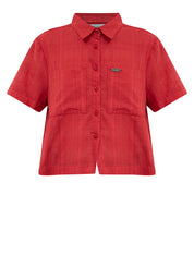 Button Down Short Sleeve Top