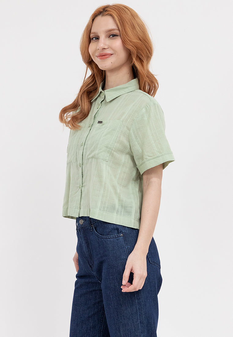 Button Down Short Sleeve Top